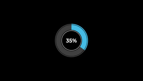 Pie-Chart-0-to-35%-Percentage-Infographics-Loading-Circle-Ring-or-Transfer,-Download-Animation-with-alpha-channel.
